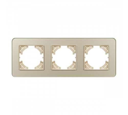 Рамка на 3 поста стеклянная Arlight FRM-OMALI-GS-3-GD 049699 Рамка на 3 поста стеклянная Arlight FRM-OMALI-GS-3-GD 049699