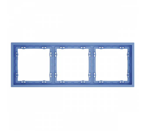 Рамка пластиковая Voltum S70 на 3 поста, (деним) VLS100315