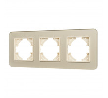 Рамка на 3 поста стеклянная Arlight FRM-OMALI-GS-3-GD 049699