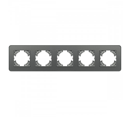 Рамка на 5 постов стеклянная Arlight FRM-OMALI-GS-5-GR 049706 Рамка на 5 постов стеклянная Arlight FRM-OMALI-GS-5-GR 049706