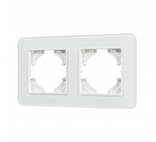 Рамка на 2 поста стеклянная Arlight FRM-OMALI-GS-2-WH 049692