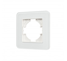 Рамка стеклянная на 1 пост Arlight FRM-OMALI-GS-1-WH 049648