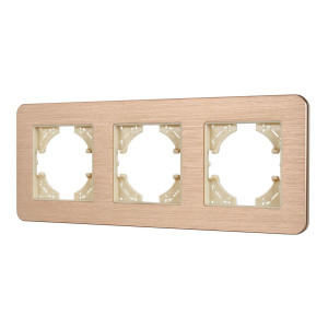 Рамка на 3 поста алюминиевая Arlight FRM-AKIRY-AL-3-GD 049730
