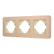 Рамка на 3 поста алюминиевая Arlight FRM-AKIRY-AL-3-GD 049730