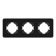Рамка на 3 поста стеклянная Arlight FRM-OMALI-SFGS-3-BK 049713