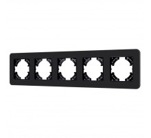 Рамка на 5 постов стеклянная Arlight FRM-OMALI-SFGS-5-BK 049721