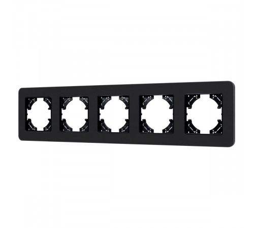 Рамка на 5 постов стеклянная Arlight FRM-OMALI-SFGS-5-BK 049721