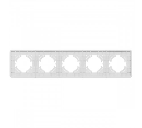 Рамка на 5 постов стеклянная Arlight FRM-OMALI-SFGS-5-WH 049720 Рамка на 5 постов стеклянная Arlight FRM-OMALI-SFGS-5-WH 049720