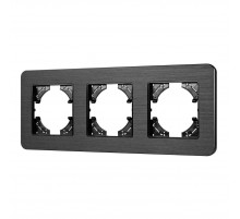 Рамка на 3 поста алюминиевая Arlight FRM-AKIRY-AL-3-BK 049729