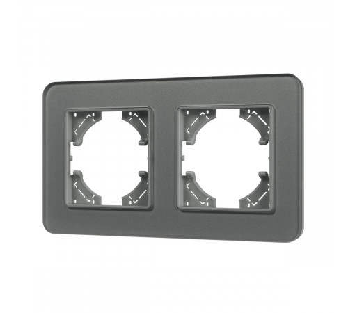 Рамка на 2 поста стеклянная Arlight FRM-OMALI-GS-2-GR 049694