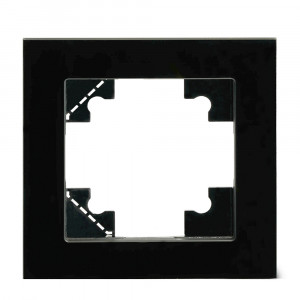 Рамка 1-местная для сенсорных механизмов, подсветки, стекло, Stekker Катрин GFR00-7001-05S  50304