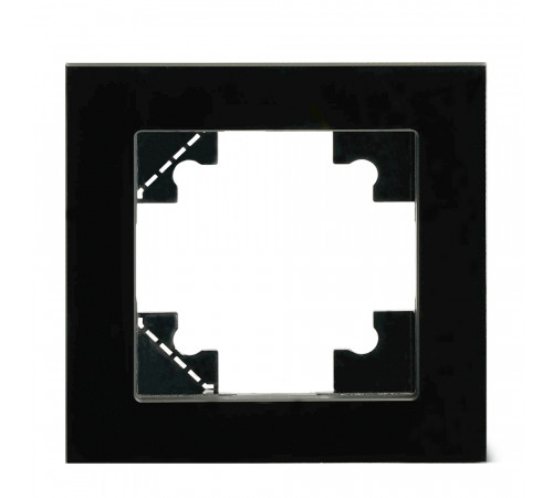 Рамка 1-местная для сенсорных механизмов, подсветки, стекло, Stekker Катрин GFR00-7001-05S  50304