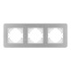 Рамка на 3 поста алюминиевая Arlight FRM-AKIRY-AL-3-SR 049728