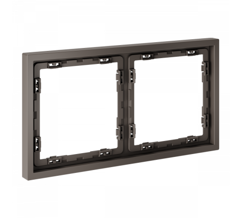 Рамка пластиковая Voltum S70 на 2 пост, (капучино) VLS100214