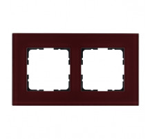 Рамка 2-постовая стекло цвет Гранатовый Jasmart G1002GH