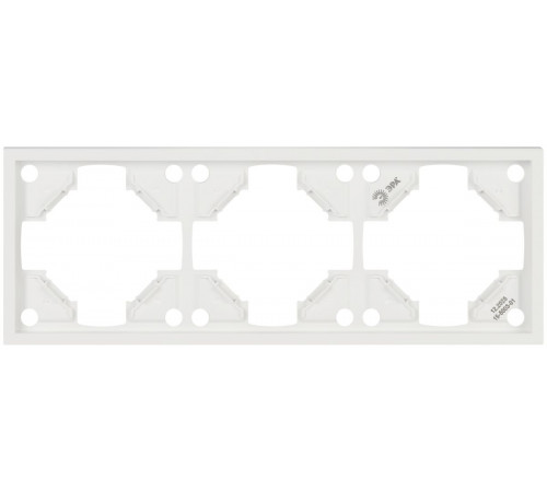 Рамка для розеток и выключателей ЭРА Galaxy 15-5003-01 на 3 поста белый Б0070854
