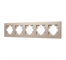 Рамка на 5 постов пластиковая Arlight FRM-PERIO-PL-5-GD 049765