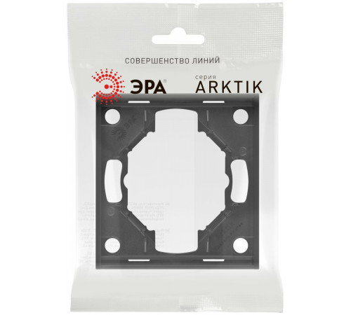 Рамка для розеток и выключателей Эра Arktik 16-5001-05 на 1 пост антрацит Б0070548
