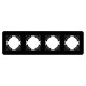 Рамка на 4 поста стеклянная Arlight FRM-OMALI-GS-4-BK 049701
