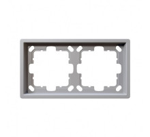 Рамка серия FD 2-постовая, цвет Белый матовый (soft touch) Jasmart FD1002PWM