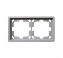 Рамка серия FD 2-постовая, цвет Белый матовый (soft touch) Jasmart FD1002PWM