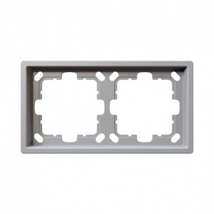 Рамка серия FD 2-постовая, цвет Белый матовый (soft touch) Jasmart FD1002PWM