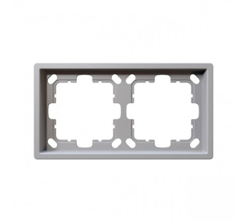 Рамка серия FD 2-постовая, цвет Белый матовый (soft touch) Jasmart FD1002PWM