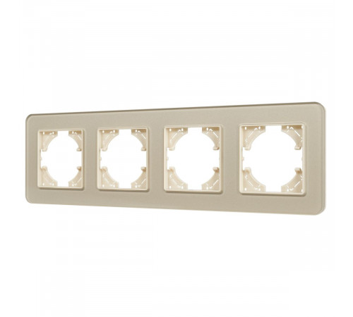 Рамка на 4 поста стеклянная Arlight FRM-OMALI-GS-4-GD 049703