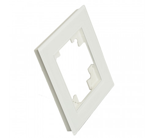 Рамка 1-местная для сенсорных механизмов, подсветки, стекло, Stekker Катрин GFR00-7001-01S 50303