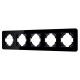 Рамка на 5 постов стеклянная Arlight FRM-OMALI-GS-5-BK 049705