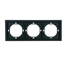 Рамка 3-местная Stekker Мия PFR00-3003-05 черный бархат 50463