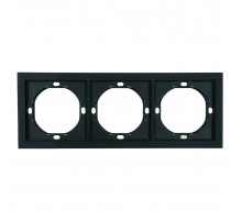Рамка 3-местная Stekker Мия PFR00-3003-05 черный бархат 50463