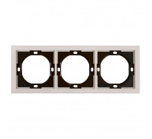 Рамка 3-местная Stekker Мия PFR00-3003-08 пудровый жемчуг 50488