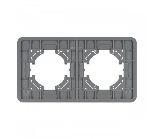 Рамка на 2 поста стеклянная Arlight FRM-OMALI-SFGS-2-GR 049710 Рамка на 2 поста стеклянная Arlight FRM-OMALI-SFGS-2-GR 049710