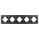 Рамка на 5 постов алюминиевая Arlight FRM-AKIRY-AL-5-BK 049735