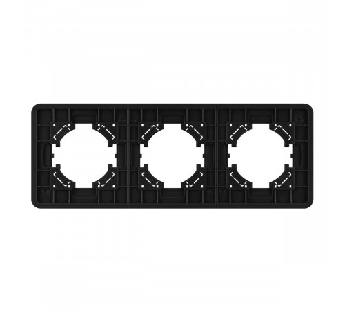 Рамка на 3 поста алюминиевая Arlight FRM-AKIRY-AL-3-BK 049729 Рамка на 3 поста алюминиевая Arlight FRM-AKIRY-AL-3-BK 049729