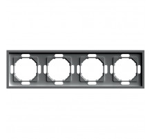 Рамка 4-местная Stekker Эмили PFR00-5004-09 антрацит soft touch 49939