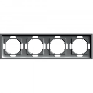Рамка 4-местная Stekker Эмили PFR00-5004-09 антрацит soft touch 49939