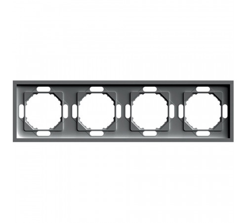 Рамка 4-местная Stekker Эмили PFR00-5004-09 антрацит soft touch 49939 Рамка 4-местная Stekker Эмили PFR00-5004-09 антрацит soft touch 49939