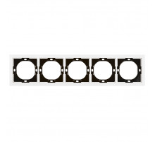 Рамка 5-местная Stekker Мия PFR00-3005-01 белая магнолия 50460