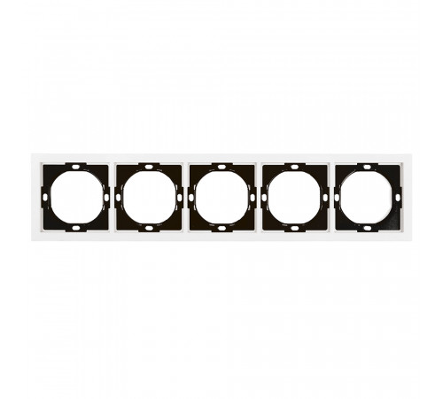 Рамка 5-местная Stekker Мия PFR00-3005-01 белая магнолия 50460