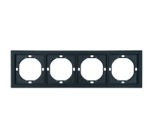 Рамка 4-местная Stekker Мия PFR00-3004-05 черный бархат 50464