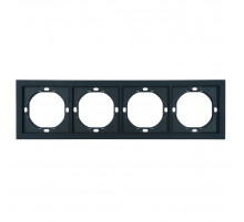 Рамка 4-местная Stekker Мия PFR00-3004-05 черный бархат 50464