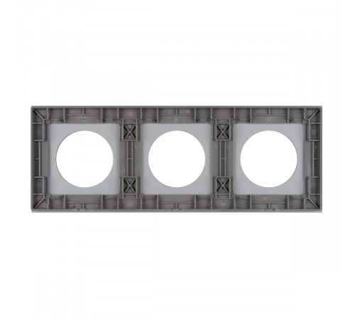 Рамка стеклянная на 3 поста Arlight FRM-GLARE-GC-3-GR 043840 Рамка стеклянная на 3 поста Arlight FRM-GLARE-GC-3-GR 043840