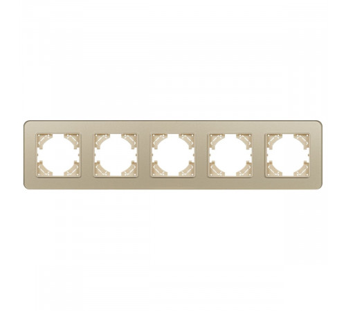 Рамка на 5 постов стеклянная Arlight FRM-OMALI-GS-5-GD 049707 Рамка на 5 постов стеклянная Arlight FRM-OMALI-GS-5-GD 049707
