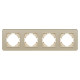 Рамка на 4 поста стеклянная Arlight FRM-OMALI-GS-4-GD 049703