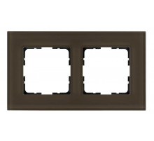 Рамка 2-постовая стекло цвет Каперсовый Jasmart G1002GT