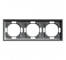 Рамка 3-местная Stekker Эмили PFR00-5003-09 антрацит soft touch 49938