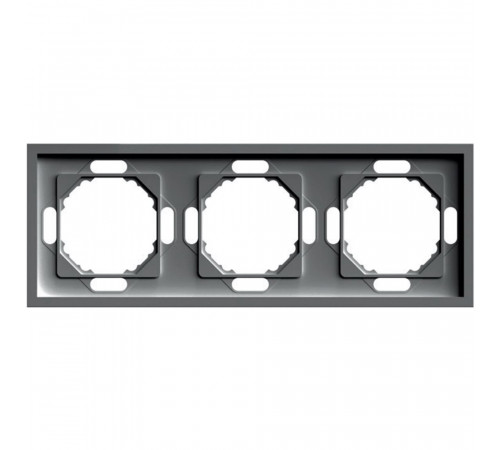 Рамка 3-местная Stekker Эмили PFR00-5003-09 антрацит soft touch 49938 Рамка 3-местная Stekker Эмили PFR00-5003-09 антрацит soft touch 49938