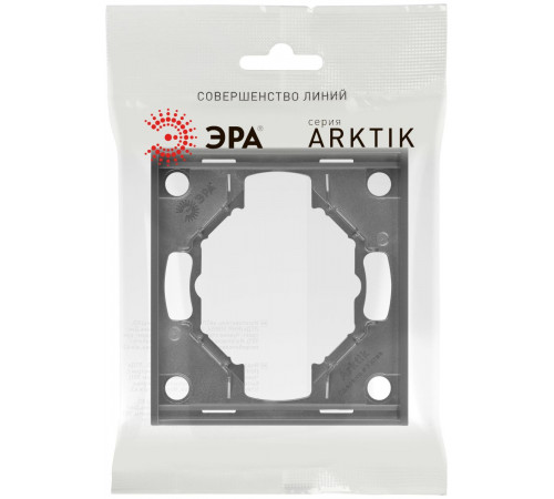Рамка для розеток и выключателей Эра Arktik 16-5001-06 на 1 пост графит Б0070549